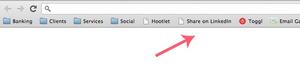 Sharing bookmarklet in browser