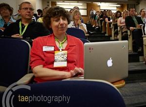 Linda Dessau tweeting from Tweetstock 8, May 29, 2013 in Brantford Ontario