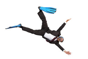 businessman-diving-in